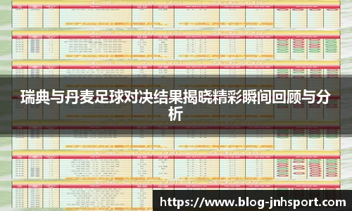 瑞典与丹麦足球对决结果揭晓精彩瞬间回顾与分析